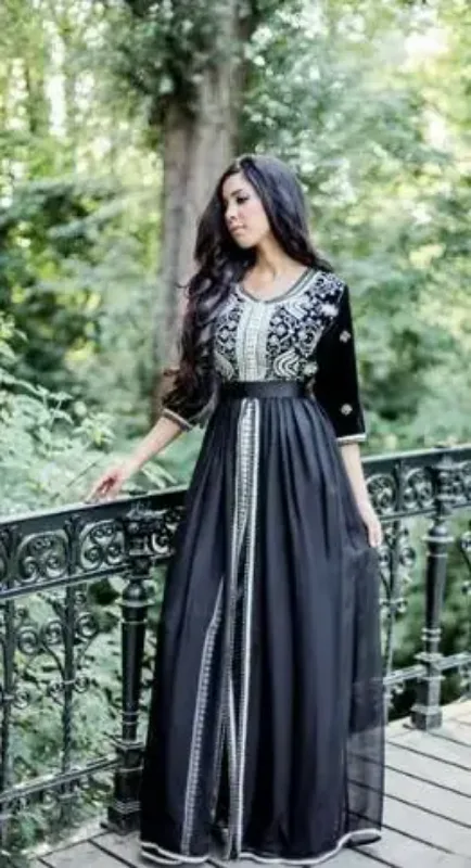 Picture of Radhe Designer Multicolor Georgette Kaftan Dress for Women - F10912