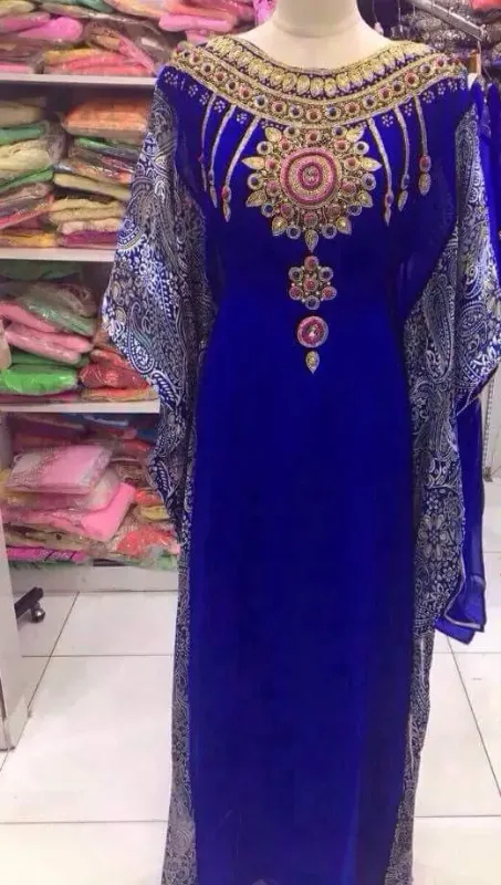 Picture of Radhe Designer Multicolor Georgette Kaftan Dress for Women - F10935