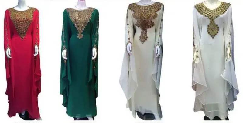 Picture of Radhe Designer White Georgette Kaftan Dress for Women - F10738