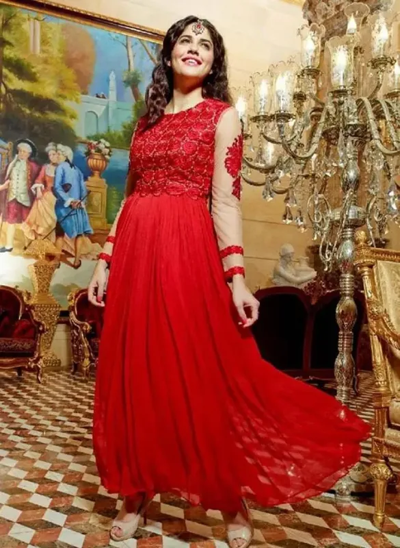 Picture of Radhe Designer Multicolor Georgette Kaftan Dress for Women - F10950