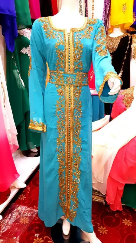 Picture of Radhe Designer Purple Georgette Kaftan Dress for Women - F10964