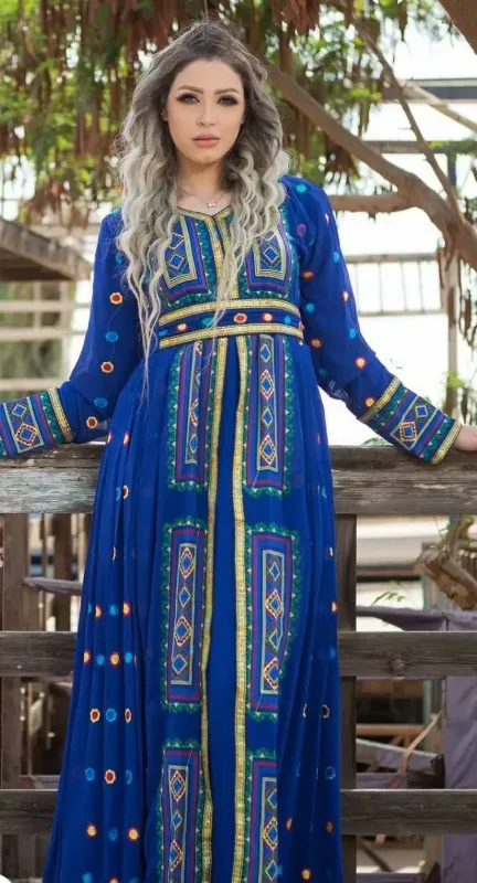Picture of Radhe Designer Black Georgette Kaftan Dress for Women - F11075