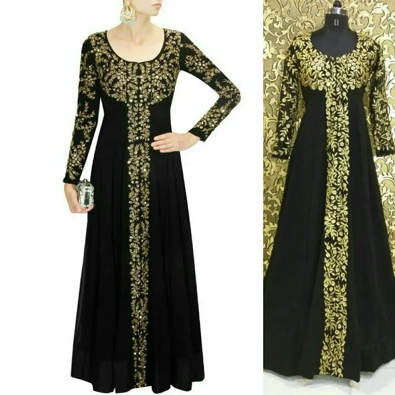 Picture of Radhe Designer Multicolor Georgette Kaftan Dress for Women - F11106