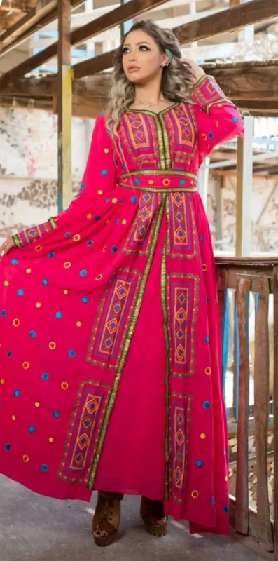 Picture of Radhe Designer Multicolor Georgette Kaftan Dress for Women - F11102