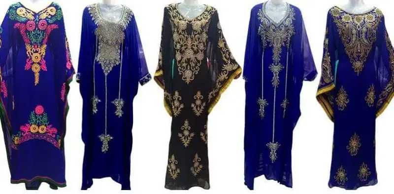 Picture of Radhe Designer White Georgette Kaftan Dress for Women - F10727