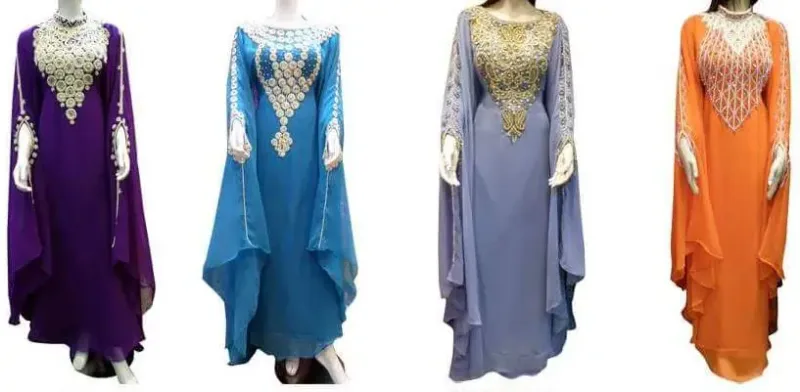 Picture of Radhe Designer Multicolor Georgette Kaftan Dress for Women - F10731