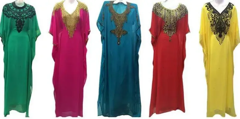 Picture of Radhe Designer Multicolor Georgette Kaftan Dress for Women - F10728