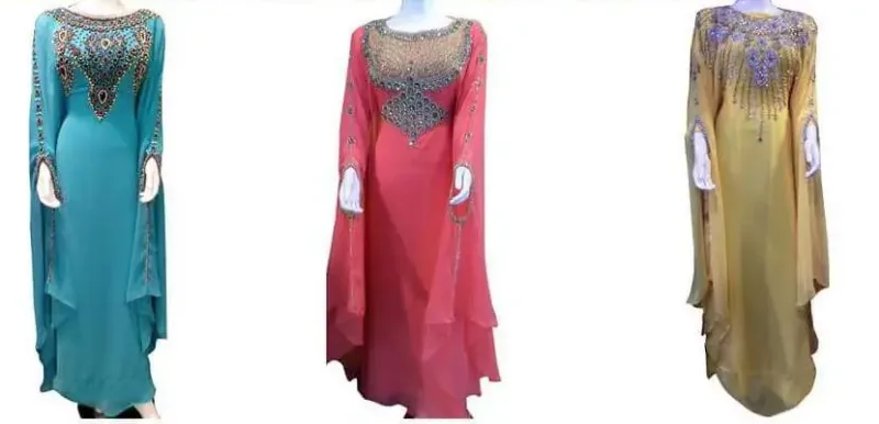 Picture of Radhe Designer Multicolor Georgette Kaftan Dress for Women - F10732