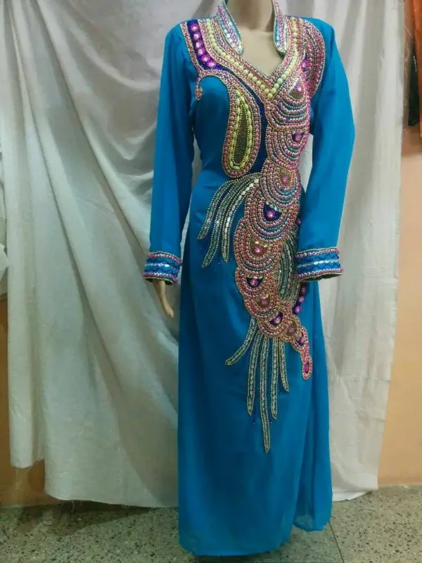 Picture of Radhe Designer Blue Georgette Kaftan Dress for Women - F11023