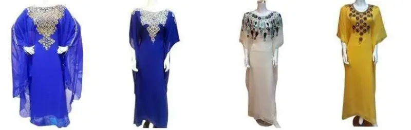 Picture of Pink Cotton Kaftan Dress for Women - Look 12284