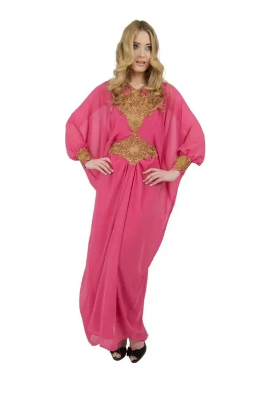 Picture of White Georgette Kaftan Dress for Women - Look 12287