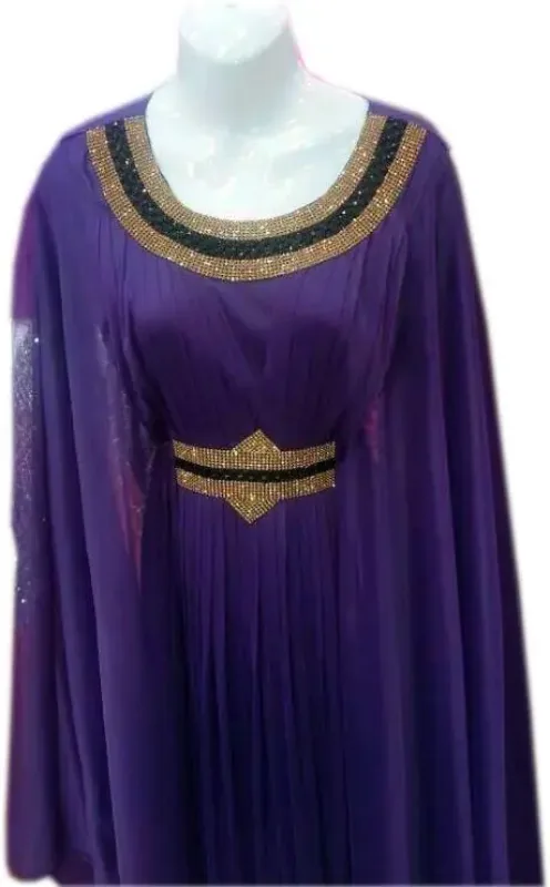 Picture of Black Georgette Kaftan Dress for Women - Look 12289