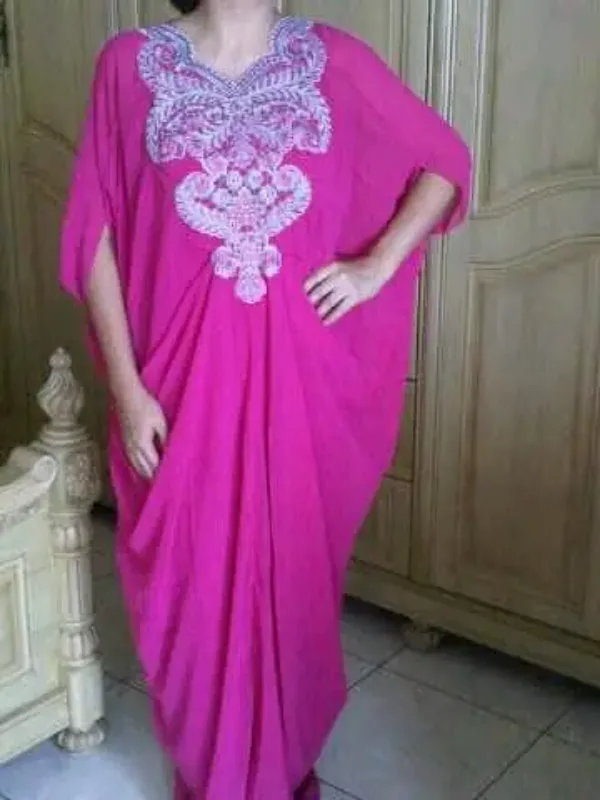 Picture of Multi Color Georgette Kaftan Dress for Women - Look 12291