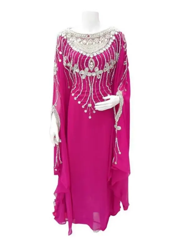 Picture of Radhe Designer Purple Georgette Kaftan Dress for Women - F7046