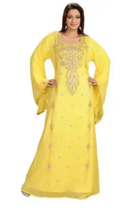 Picture of Radhe Designer Black Georgette Kaftan Dress for Women - F7378