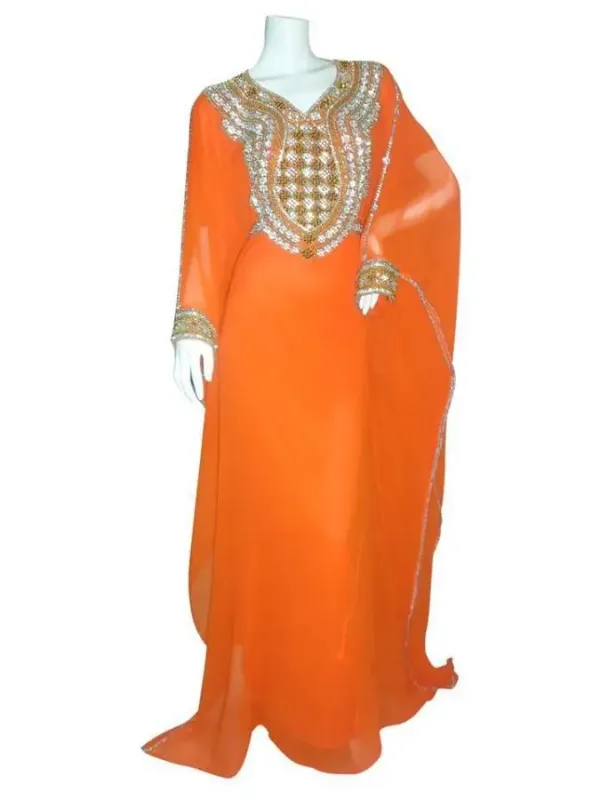 Picture of Radhe Designer Multicolor Georgette Kaftan Dress for Women - F7040