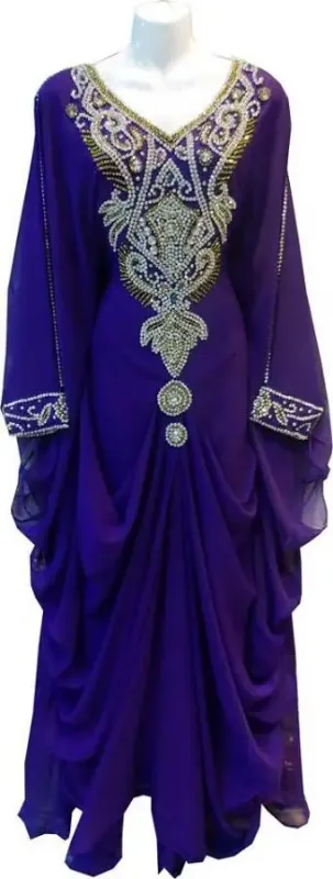 Picture of Radhe Designer Black Georgette Kaftan Dress for Women - F7535