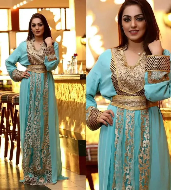 Picture of Radhe Designer Multicolor Georgette Kaftan Dress for Women - F10827