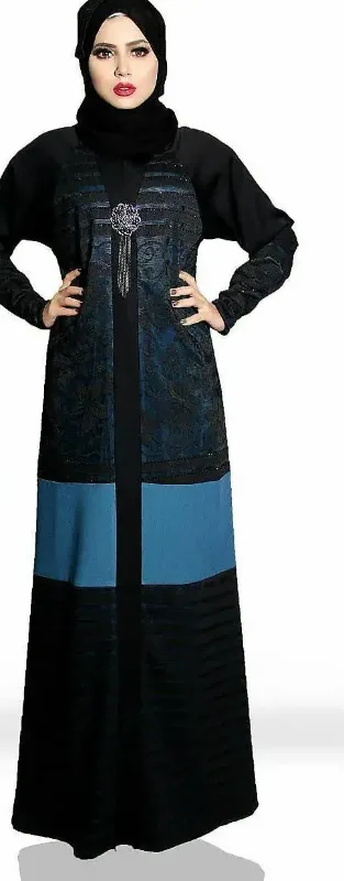 Picture of Radhe Designer Black Georgette Kaftan Dress for Women - F11506