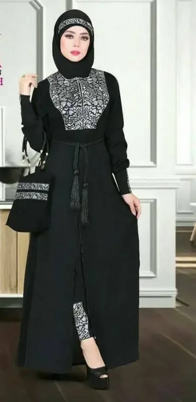 Picture of Radhe Designer Black Georgette Kaftan Dress for Women - F11489