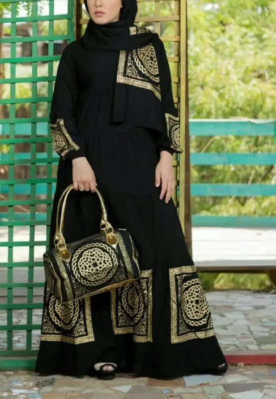 Picture of Radhe Designer Multicolor Georgette Kaftan Dress for Women - F11140
