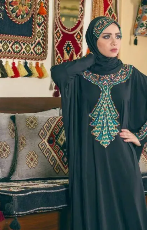 Picture of Radhe Designer Black Georgette Kaftan Dress for Women - F11160