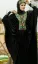 Picture of Black Georgette Kaftan Dress for Women - Look 12411