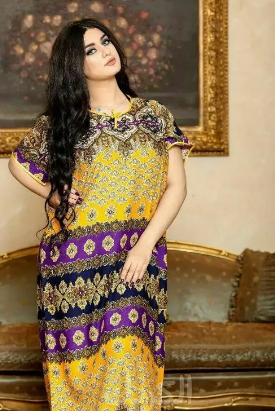 Picture of Radhe Designer Multicolor Georgette Kaftan Dress for Women - F11191