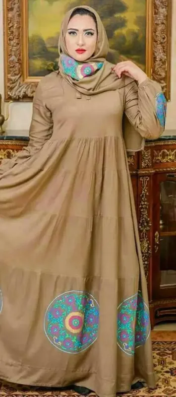 Picture of Radhe Designer Multicolor Georgette Kaftan Dress for Women - F11189