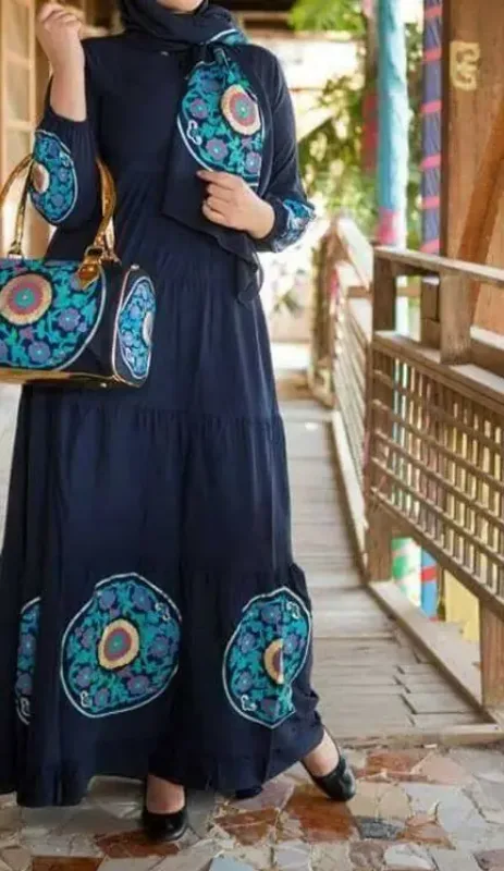 Picture of Radhe Designer Purple Georgette Kaftan Dress for Women - F11185