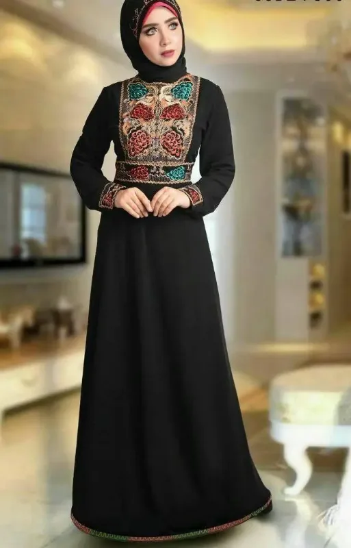 Picture of Radhe Designer Multicolor Georgette Kaftan Dress for Women - F11218