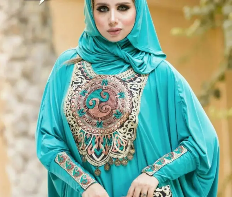 Picture of Radhe Designer Blue Georgette Kaftan Dress for Women - F11227