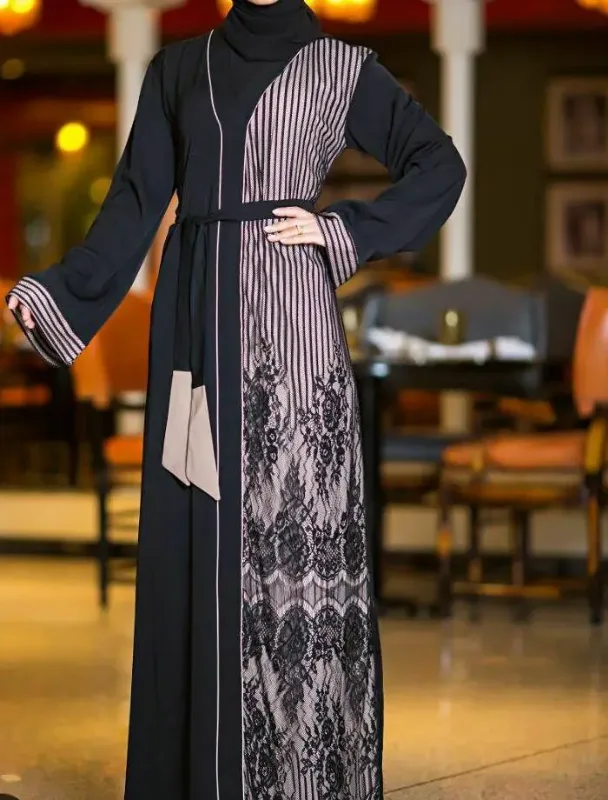 Picture of Radhe Designer Black Georgette Kaftan Dress for Women - F11234
