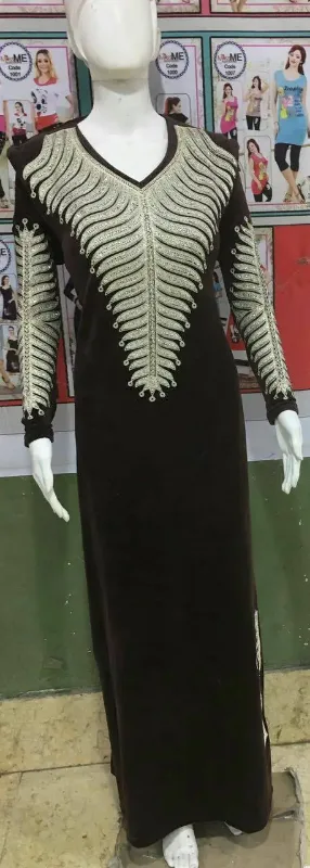 Picture of Radhe Designer Yellow Georgette Kaftan Dress for Women - F11263