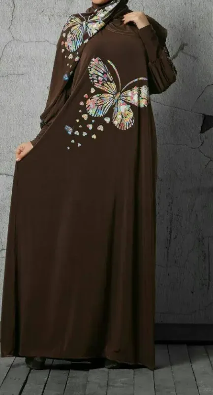 Picture of Radhe Designer Black Georgette Kaftan Dress for Women - F11353
