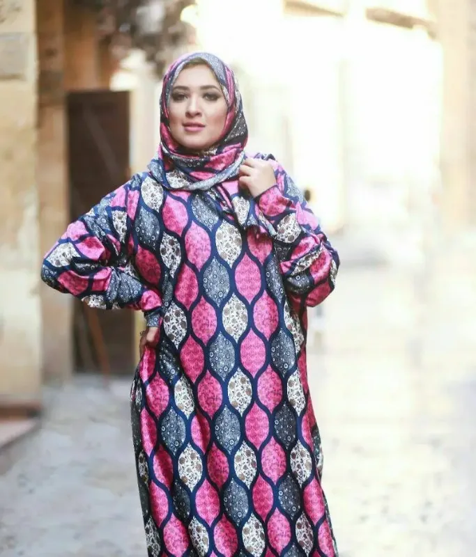 Picture of Radhe Designer Pink Cotton Kaftan Dress for Women - F11369