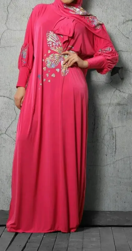 Picture of Radhe Designer Black Georgette Kaftan Dress for Women - F11368