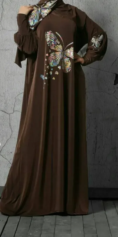 Picture of Multi Color Georgette Kaftan Dress for Women - Look 12537