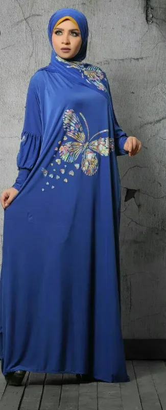 Picture of Radhe Designer Purple Georgette Kaftan Dress for Women - F11372