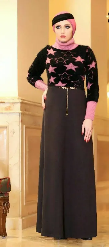 Picture of Radhe Designer Purple Georgette Kaftan Dress for Women - F11406