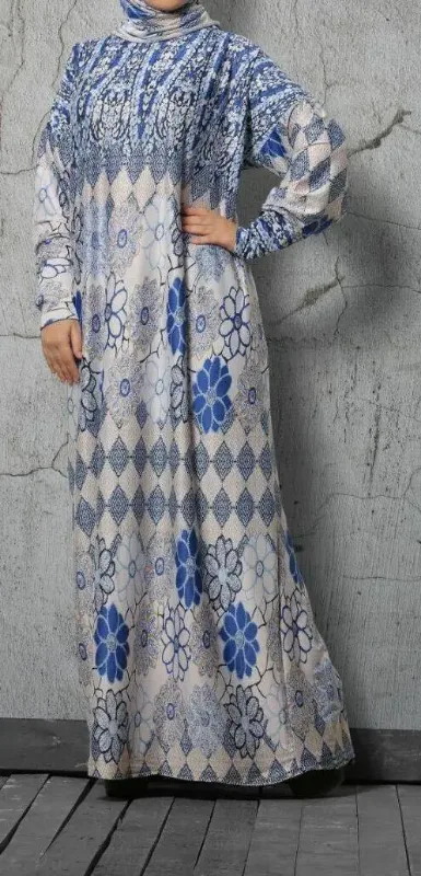 Picture of Radhe Designer Pink Cotton Kaftan Dress for Women - F11335