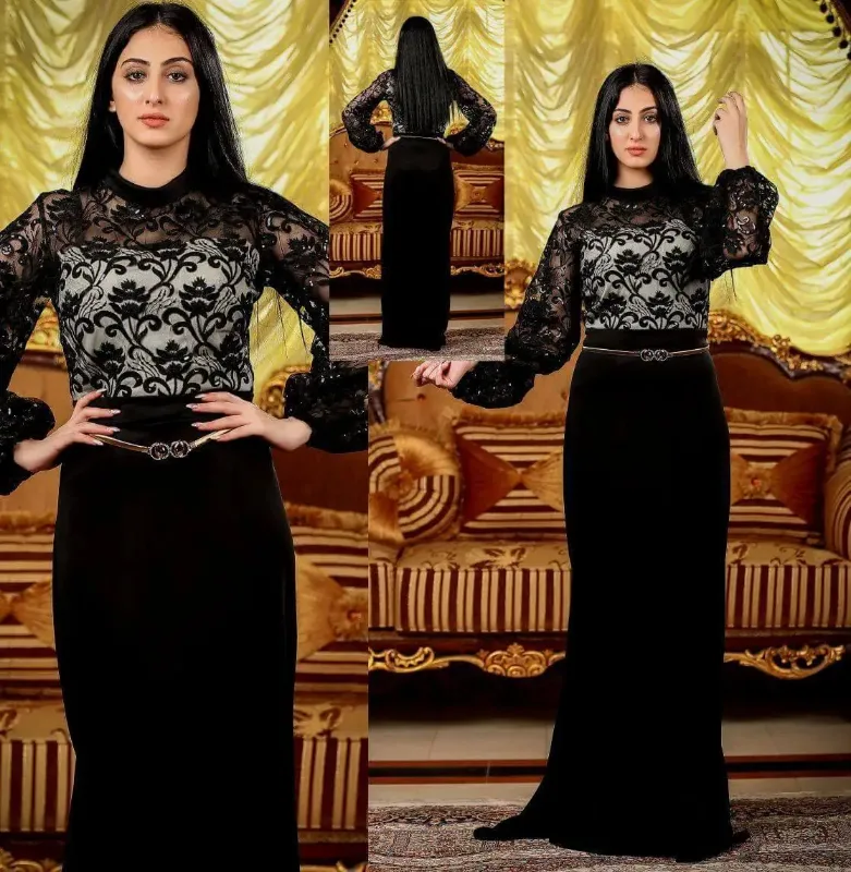 Picture of Radhe Designer Black Georgette Kaftan Dress for Women - F11130