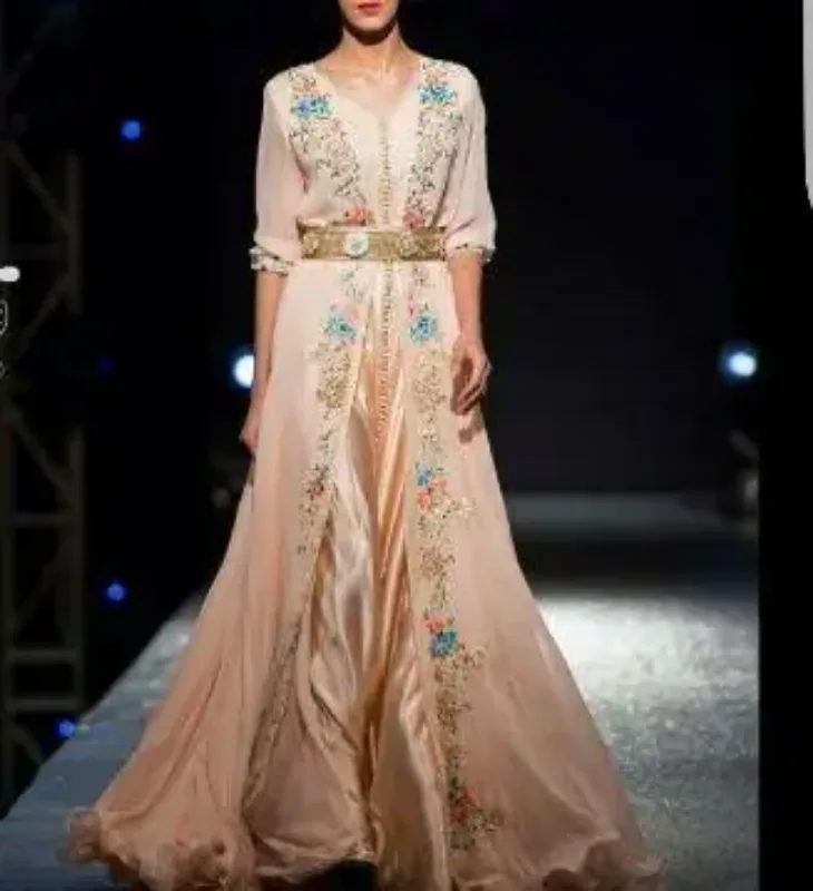 Picture of Radhe Designer Multicolor Georgette Kaftan Dress for Women - F10844