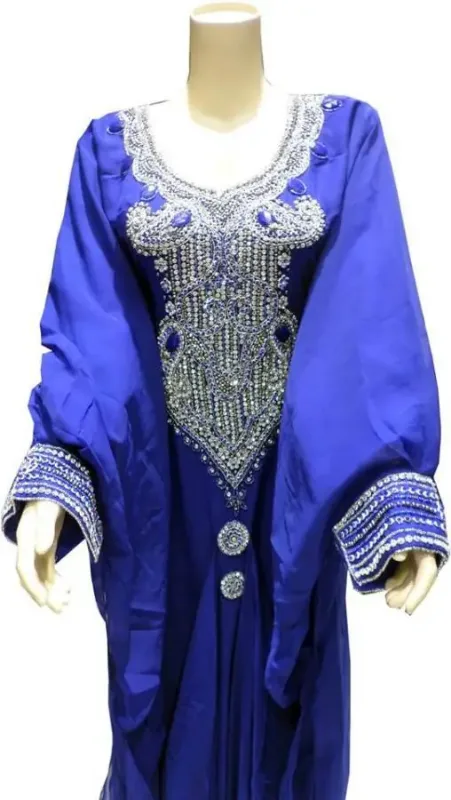 Picture of Radhe Designer Black Georgette Kaftan Dress for Women - F7548