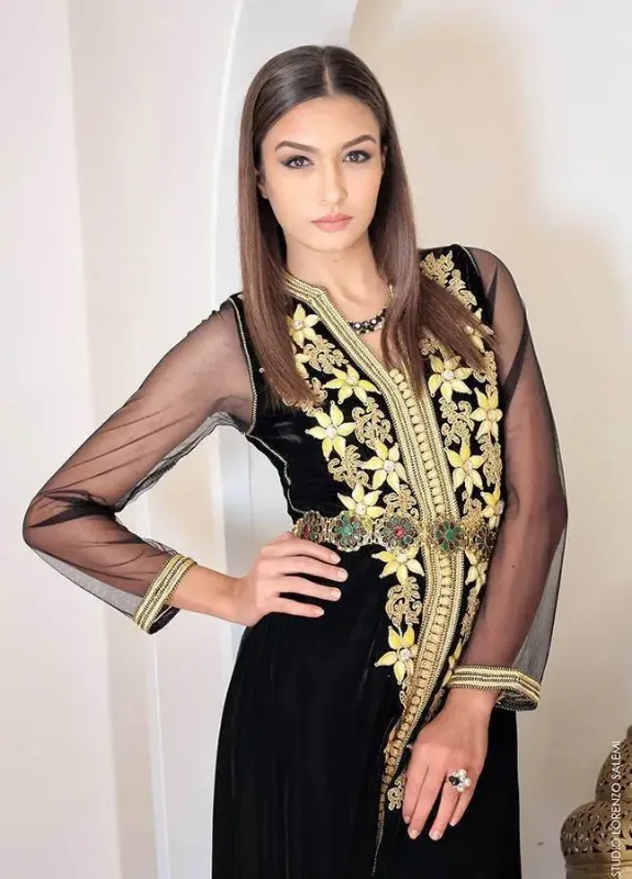 Picture of Radhe Designer Multicolor Georgette Kaftan Dress for Women - F7015