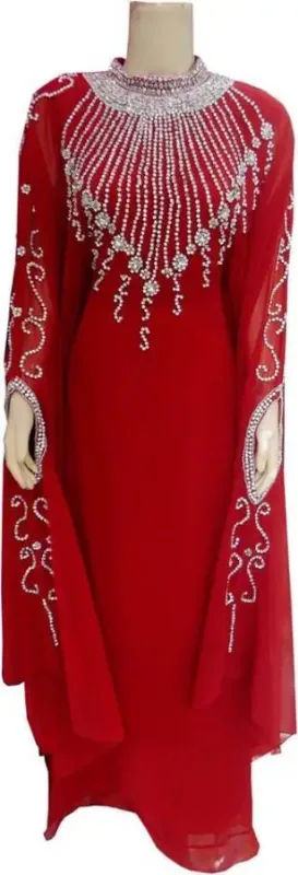 Picture of Radhe Designer Black Georgette Kaftan Dress for Women - F7565