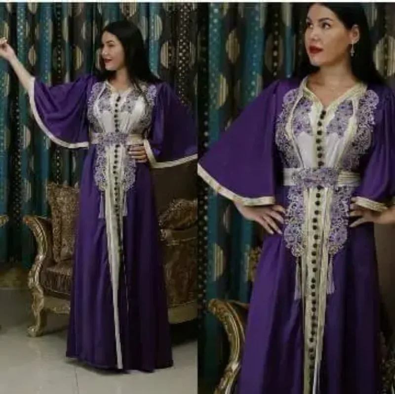 Picture of Radhe Designer Purple Georgette Kaftan Dress for Women - F11066