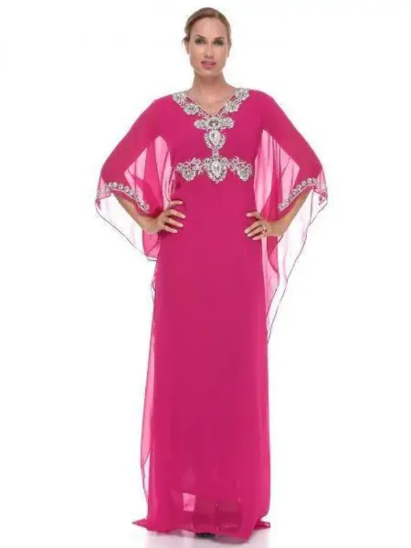 Picture of Multi Color Georgette Kaftan Dress for Women - Look 12620