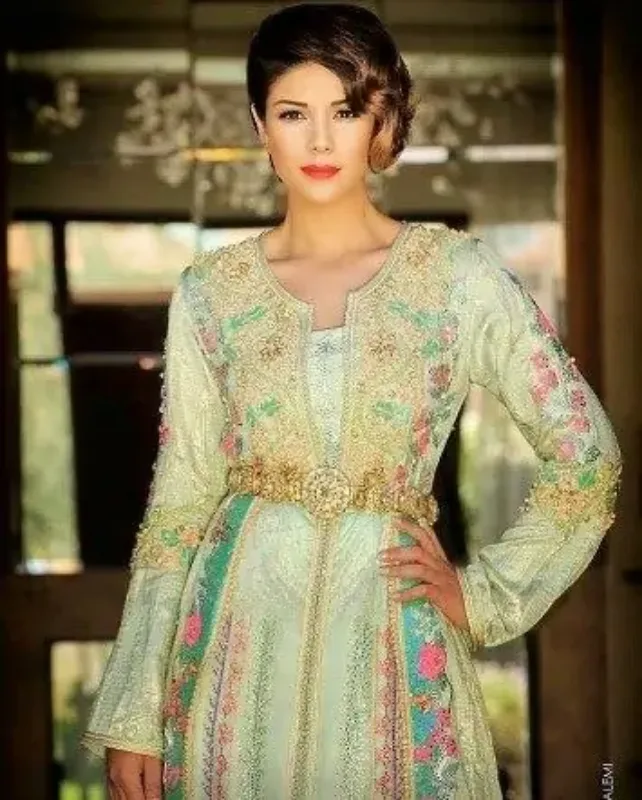 Picture of Radhe Designer Pink Cotton Kaftan Dress for Women - F10876