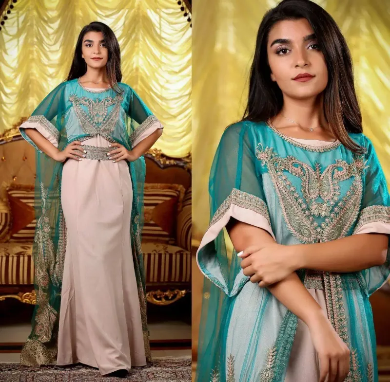 Picture of Radhe Designer Pink Cotton Kaftan Dress for Women - F11148